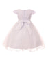 Rain Kids Little Girls White Satin Triple Tulle Overlay Baptism Dress 2-6 - SophiasStyle.com